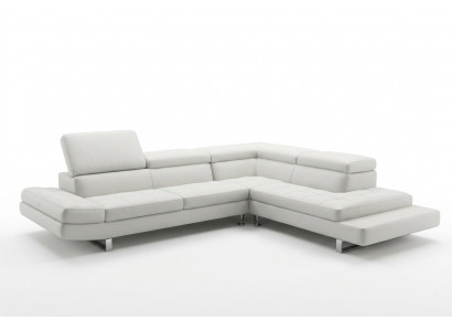 Modern leather corner sofa L shape upholstered designer corner suite