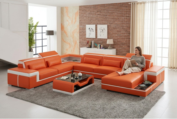 Sofa Couch Upholstery Set Living Landscape Design Corner Sofa Leather New