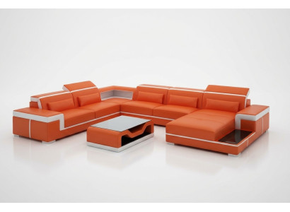 Sofa Couch Upholstery Set Living Landscape Design Corner Sofa Leather New