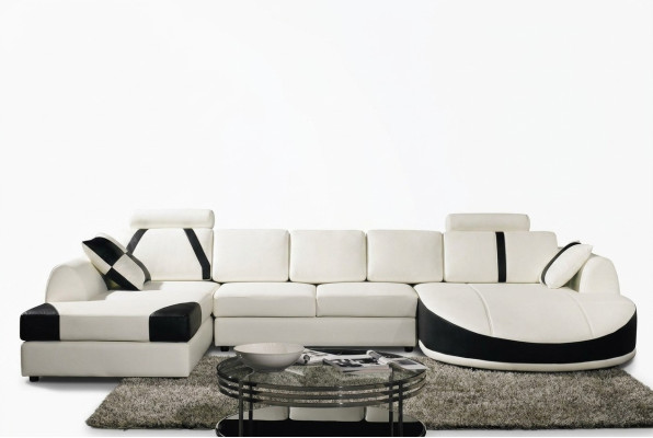 Corner sofa leather sofa upholstery living landscape sofa couch corner suite U shape