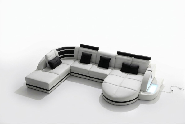 Sectional leather sofa big XXL U-shape living landscape sofa couch suite sofas corner sectional sofa