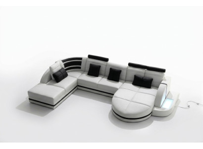 Sectional leather sofa big XXL U-shape living landscape sofa couch suite sofas corner sectional sofa