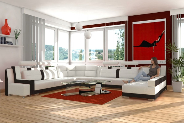 U-shaped sofa set couch upholstery suite living landscape design