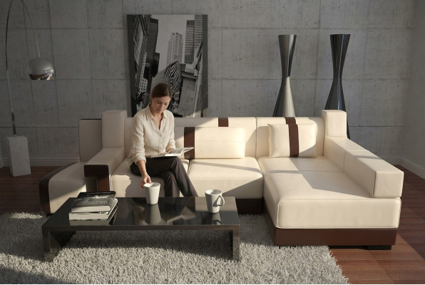 Sectional sofa couch decoration upholstery living landscape leather corner sofas set