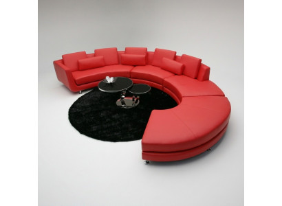 Red Round Couch Corner Sofa Living Area Round Sofa Upholstery Suite Sofas
