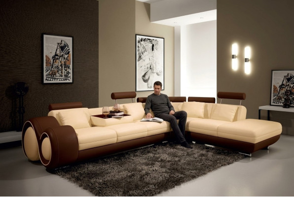 Sectional sofa couch upholstery living landscape leather sofas set L-shape
