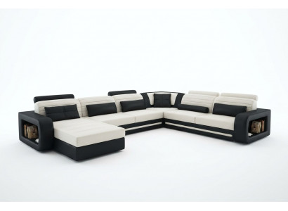 U-shaped sofa couch upholstered corner sofa suite living landscape leather design