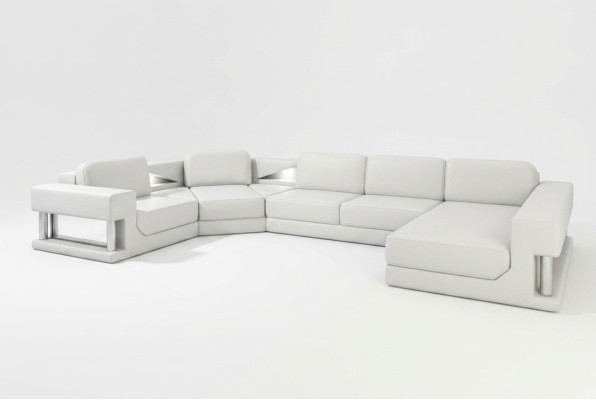 Leather sofa corner suite upholstery U-shaped couch sofa design