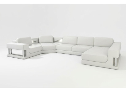 Leather sofa corner suite upholstery U-shaped couch sofa design