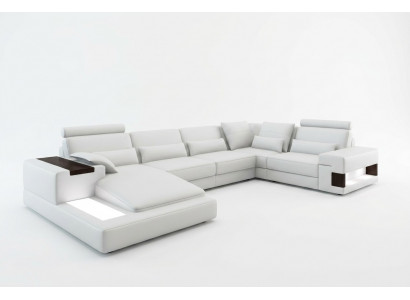 Branded sofa landscape leather sofa couch suite living landscapes