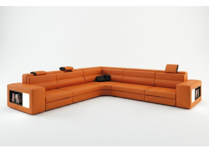 L-Form Modern Corner Sofa Couch Upholstered Leather Design Sofa Set