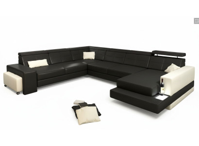 Designer suite corner suite living landscape U-shape couch corner sofa upholstery