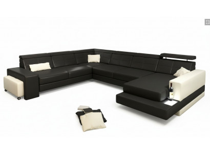 Designer suite corner suite living landscape U-shape couch corner sofa upholstery