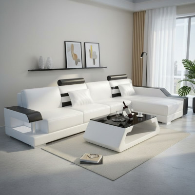 Illuminated living room seating arrangement couch sets seat upholstery