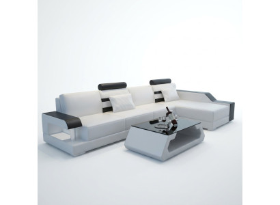 Illuminated living room seating arrangement couch sets seat upholstery