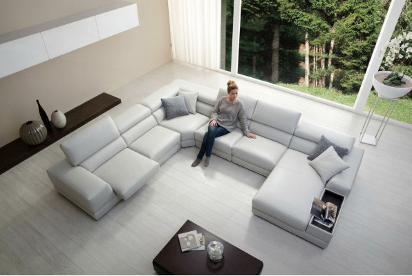Relax sectional U-shaped corner sofa, couch, leather sofa set