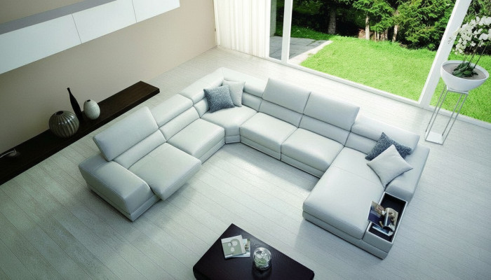 Relax sectional U-shaped corner sofa, couch, leather sofa set
