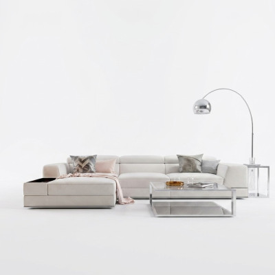 Leather sofa couch corner sofa corner padding seat set decoration living landscape