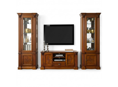 Living room antique style wood sideboard RTV cabinet TV Italian baroque