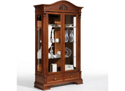 Showcase glass cabinet living room display case 2 doors baroque display cabinets
