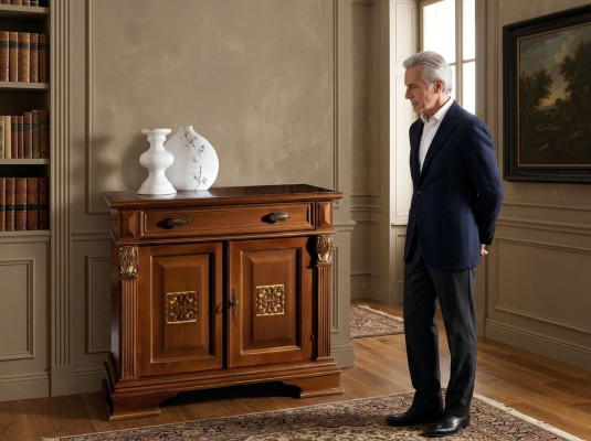 Classic wall cabinet sideboard wooden buffet showcase luxury cabinet furniture