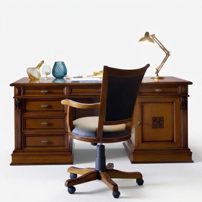 Luxury Washington Office Set Italian Furniture Office 3-Piece Baroque Rococo Solid Wood