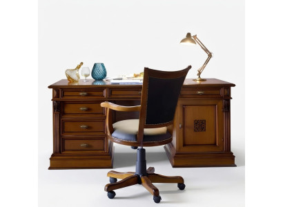 Luxury Washington Office Set Italian Furniture Office 3-Piece Baroque Rococo Solid Wood