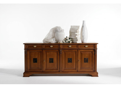 Luxurious sideboard with 4 doors and 4 drawers in brown color