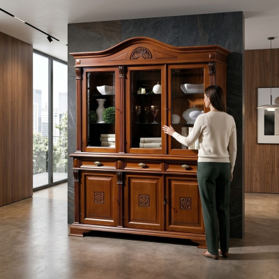 Sideboard Wall Cabinet Wood Buffet Display Cabinet Dining Room Cabinets