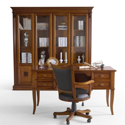 Office set furnishing desk chair armchair 2-piece baroque set