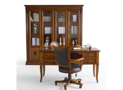 Office set furnishing desk chair armchair 2-piece baroque set