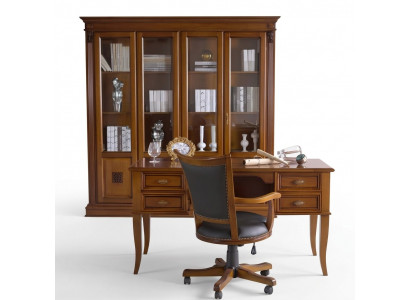 Office set furnishing desk chair armchair 2-piece baroque set
