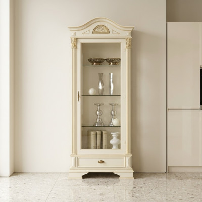 Corner display cabinet glass cupboard living room showcase 1-door showcase baroque rococo new