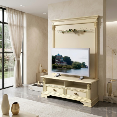 TV cabinet wall sideboard RTV low Italian furniture antique style wood