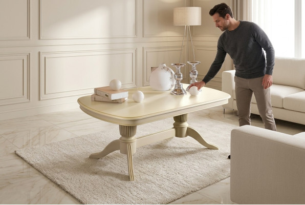 Baroque Rococo Coffee Table Wood Table Side Sofa Couch Tables New