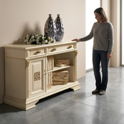 Italian designer furniture antique - wooden bar sideboard cabinet dresser