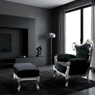 Elegant armchair couch sofa padding TV armchair baroque rococo luxury