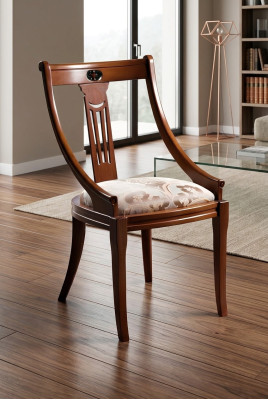 Chair Set Classic Seat Upholstery Suite Designer Chairs Set of 4 Wood Baroque