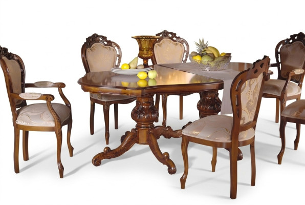 Set of 6 Chairs Luxury Upholstered Design Chair Chairs Seat Back Office Dining Room