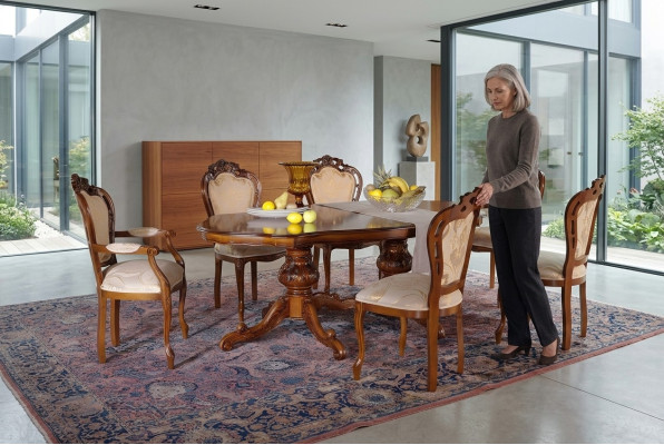 Classic luxury table wood tables baroque rococo decoration antique style dining living