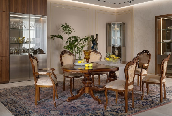Classic luxury table wood tables baroque rococo decoration antique style dining living
