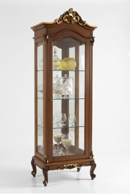 Noble showcase antique style baroque rococo classic living room glass cabinet