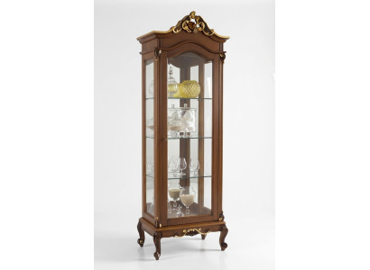 Noble showcase antique style baroque rococo classic living room glass cabinet