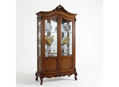 Noble Showcase Antique Style Baroque Rococo Living Room Classic Glass Cabinet