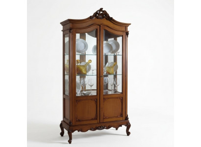 Noble Showcase Antique Style Baroque Rococo Living Room Classic Glass Cabinet