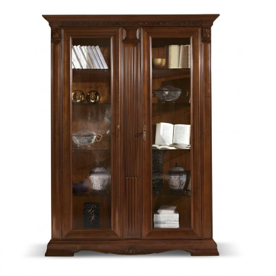 Display glass cabinet living room showcase 2-door display cabinet Baroque Rococo solid wood