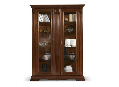 Display glass cabinet living room showcase 2-door display cabinet Baroque Rococo solid wood