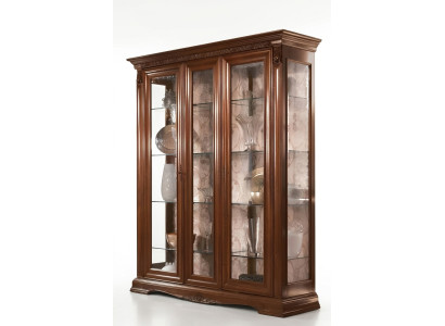 Display Cabinet Showcase Cabinet Glass Cabinet Living Room Shelf Baroque Rococo Real Wood