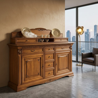 XXL Buffet Sideboard Cabinets Cabinet Baroque Rococo Sideboard Console Shelf Solid Wood