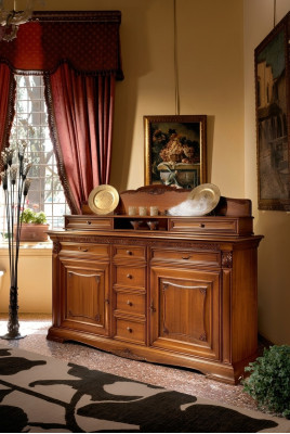 XXL Buffet Sideboard Cabinet Baroque Rococo Sideboard Console Solid Wood
